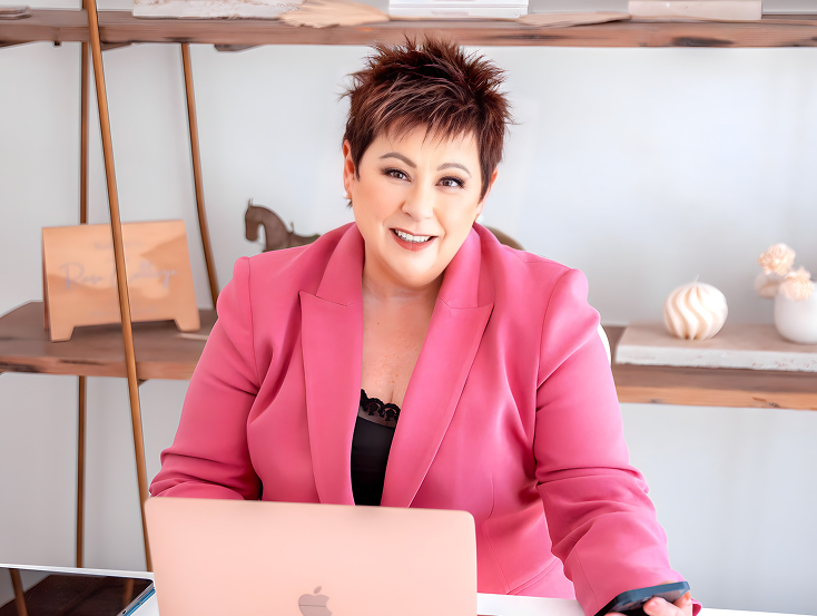 Terri at her desk